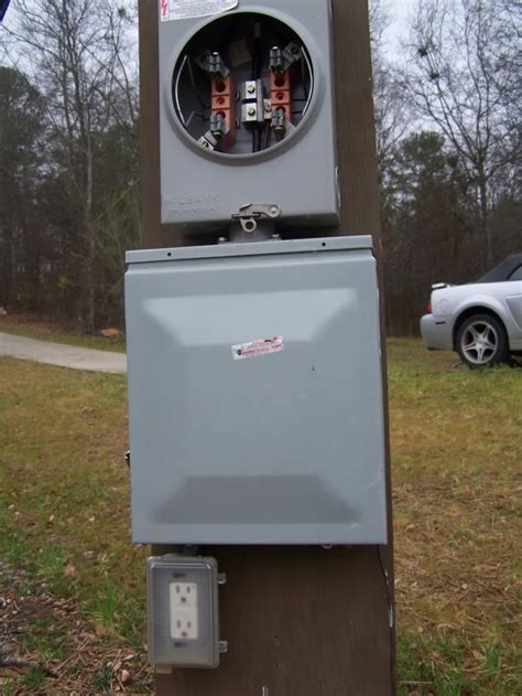 electric pole with meter box|temporary power pole with meter.